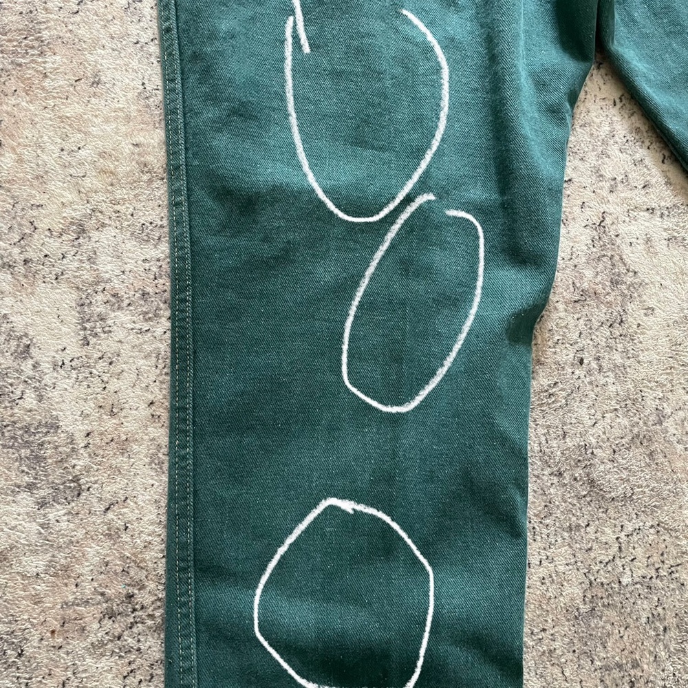 Vintage Lands’ End Womens‎ Hunter Green Straight Leg Jeans NOS 16 Petite READ** - Picture 10 of 13